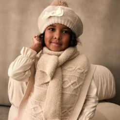 Jamiks Scarves*Girls Beige Knitted Scarf (132cm)