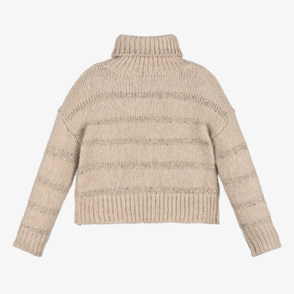Abel amp; Lula Tops*Girls Beige Knitted Sweater
