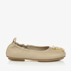 Burberry Pumps & Ballerinas|Pumps & Ballerinas*Girls Beige Leather Ballerinas