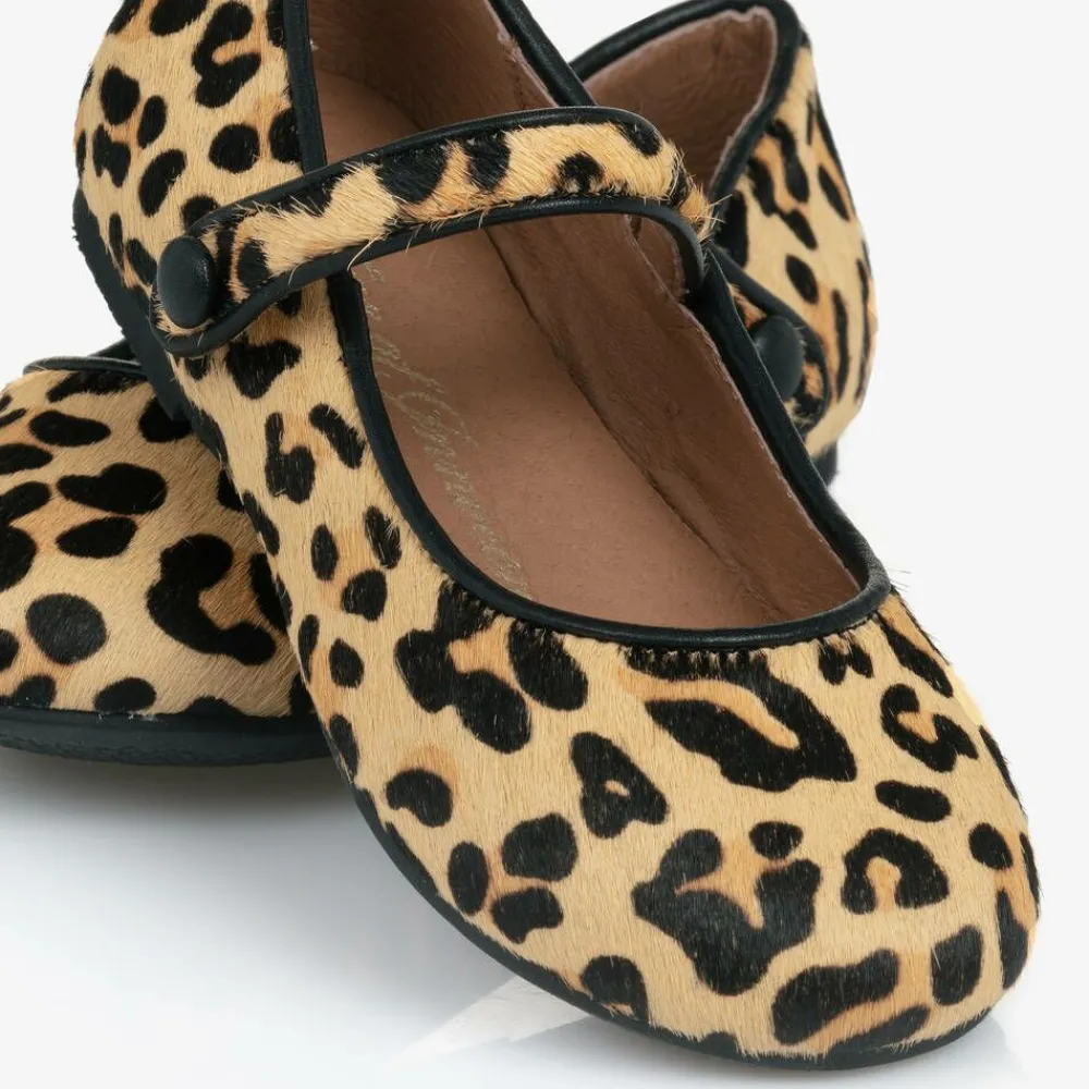 Age of Innocence Bar Shoes|Bar Shoes*Girls Beige Leopard Print Bar Shoes