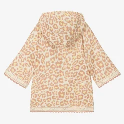 Zimmermann Swimwear*Girls Beige Leopard Print Cotton Beach Kaftan LemonLeopard