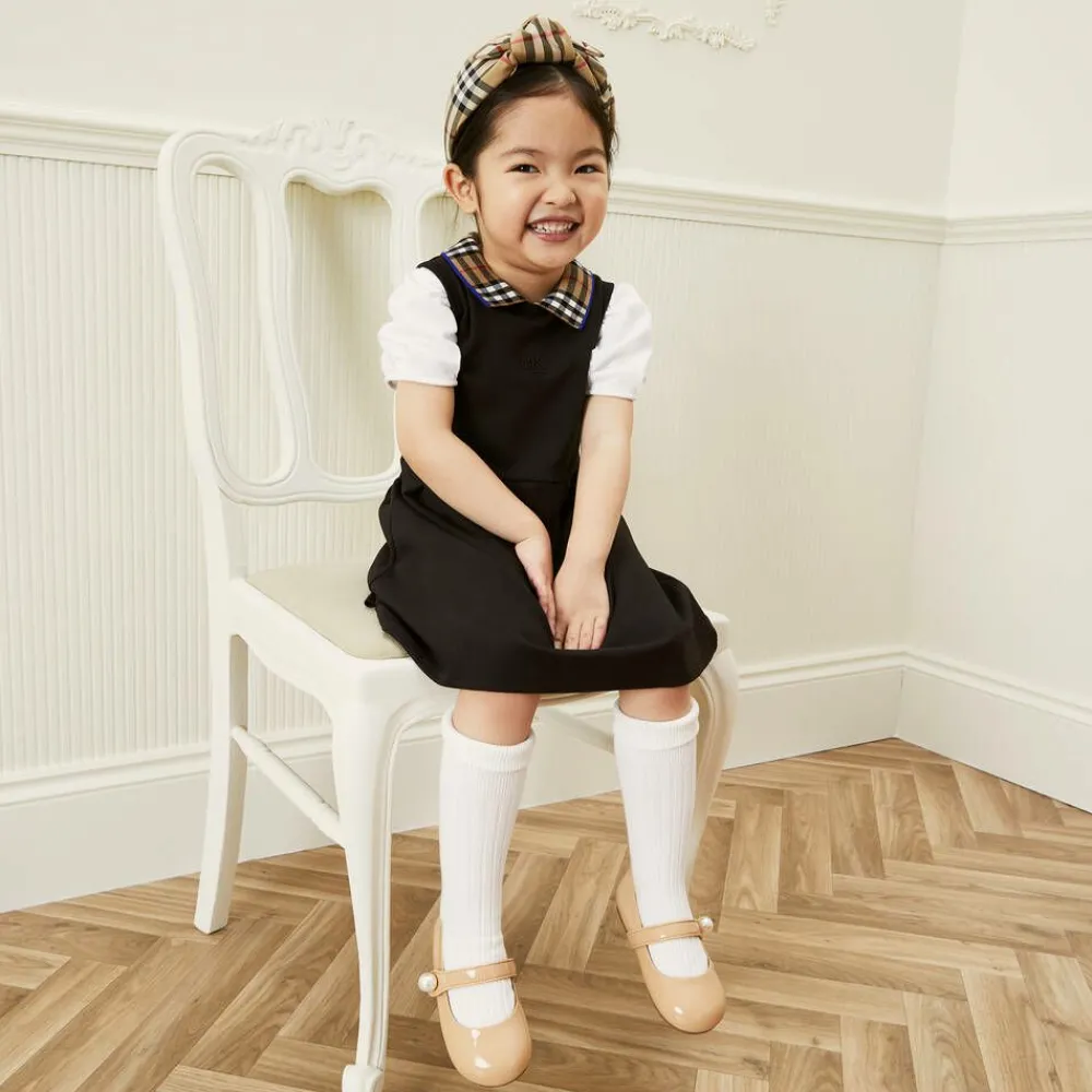 Age of Innocence Traditional Shoes|Bar Shoes*Girls Beige Patent Leather Pearl Shoes