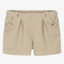 Mayoral Shorts|Shorts*Girls Beige Pleated Shorts