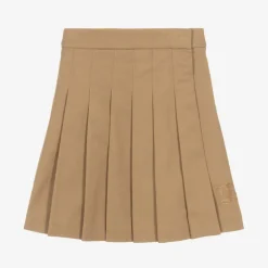 Burberry Skirts*Girls Beige Pleated Twill Skirt