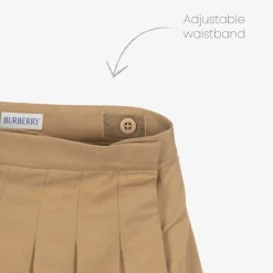 Burberry Skirts*Girls Beige Pleated Twill Skirt