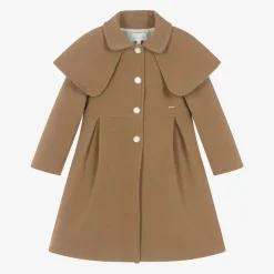 Patachou Coats & Jackets*Girls Beige Shawl Collar Coat
