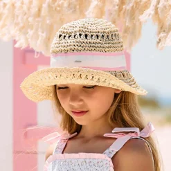Patachou Hats*Girls Beige Straw Hat
