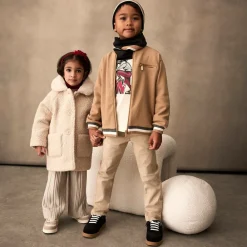 Mayoral Trainers*Girls Beige Suede Leather High-Top Trainers