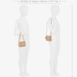 Milledeux Bags*Girls Beige Teddy Fleece Bag (12cm)