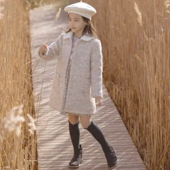 Tartine et Chocolat Coats & Jackets*Girls Beige Tweed Coat