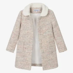 Tartine et Chocolat Coats & Jackets*Girls Beige Tweed Coat
