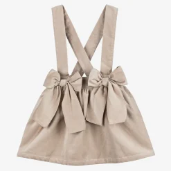 Phi Clothing Skirts*Girls Beige Velvet Skirt