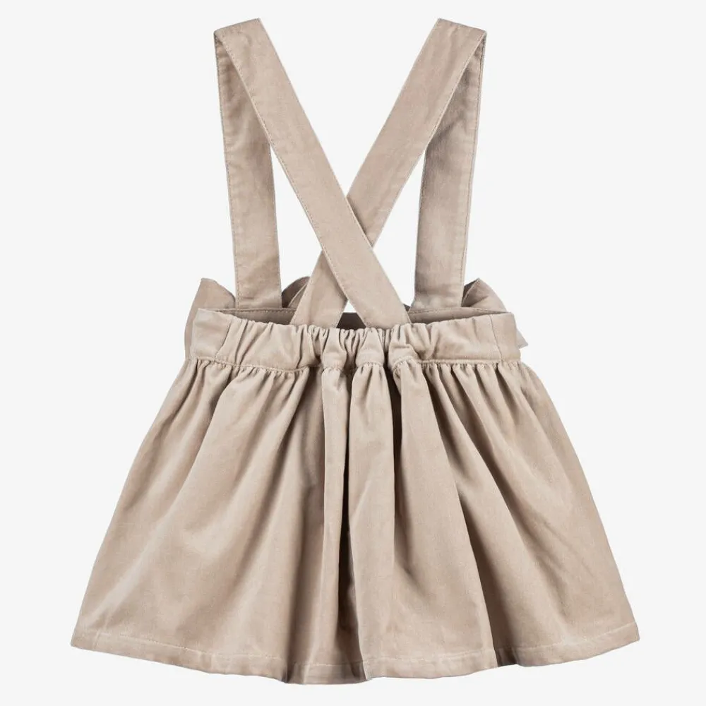 Phi Clothing Skirts*Girls Beige Velvet Skirt