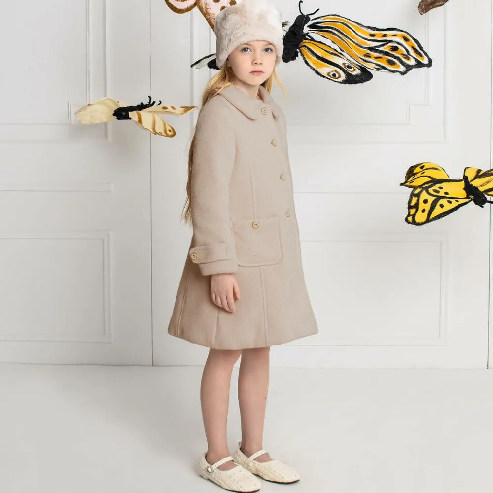 Patachou Coats & Jackets*Girls Beige Woven Coat