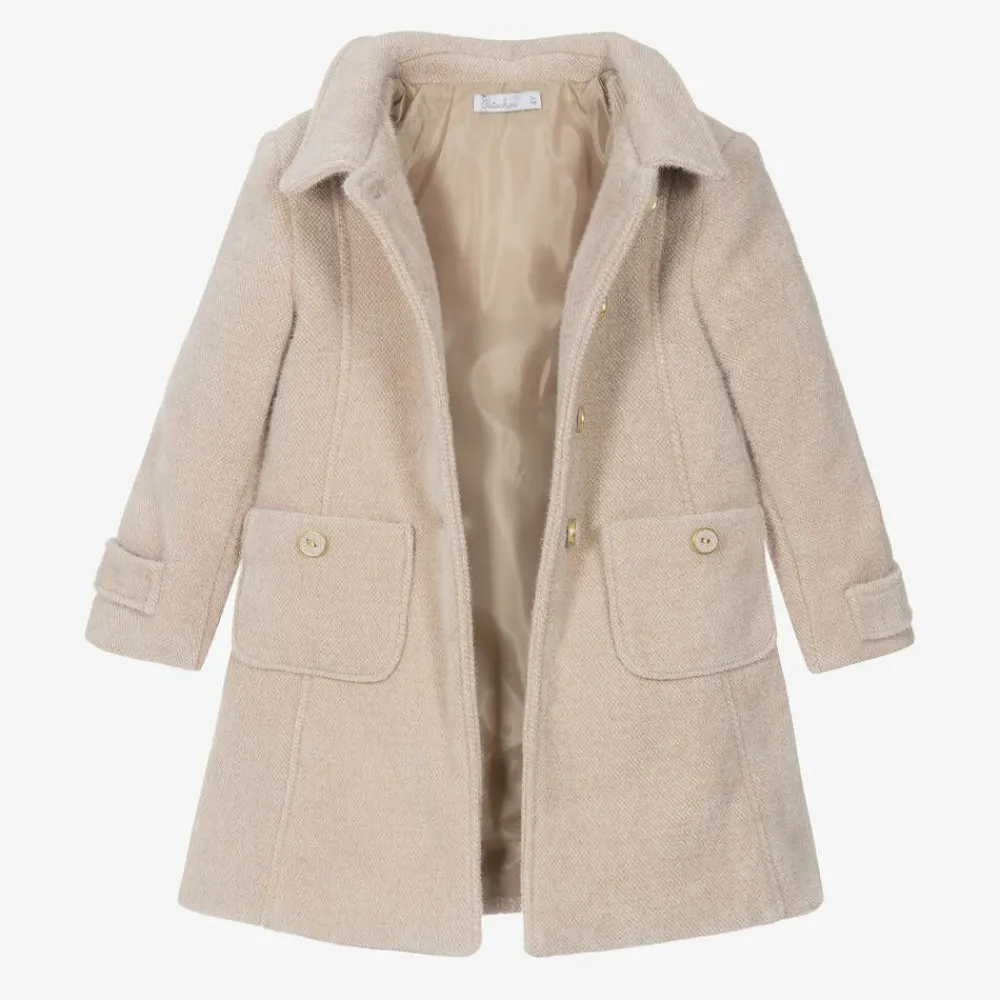 Patachou Coats & Jackets*Girls Beige Woven Coat