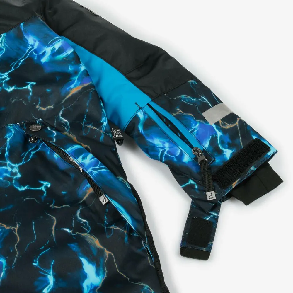 Deux par Deux Snowwear*Girls Black & Blue Storm Snowsuit Set