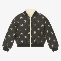 Calvin Klein Coats & Jackets*Girls Black & Ivory Fleece Reversible Jacket