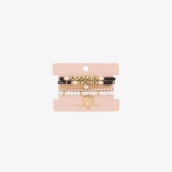 Angels Face Jewellery*Girls Black & White Bracelets (5 Pack)