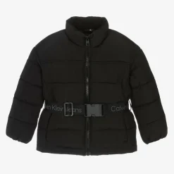 Calvin Klein Coats & Jackets*Girls Black Belted Puffer Jacket