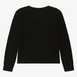 Bonpoint Tops*Girls Black Cashmere Embellished Cardigan