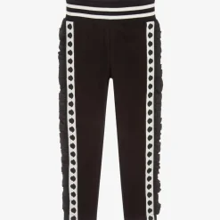Moncler Enfant Trousers*Girls Black Cotton Joggers