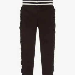Moncler Enfant Trousers*Girls Black Cotton Joggers