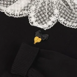 Angels Face Tops*Girls Cotton Knit Sweater Black