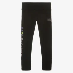 EA7 Emporio Armani Leggings*Girls Black Cotton Leggings