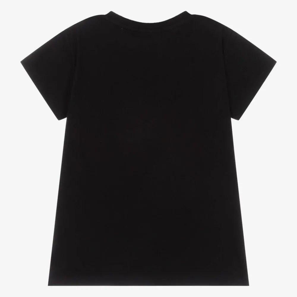 Molo Tops*Girls Black Cotton Sequin Cherry T-Shirt