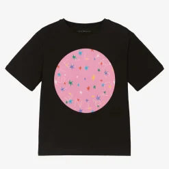 Stella McCartney Kids Tops*Girls Black Cotton Star Logo T-Shirt