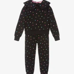 Joyday Tracksuits*Girls Black Cotton Tracksuit