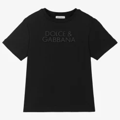 Dolce amp; Gabbana Tops*Girls Black Cotton T-Shirt