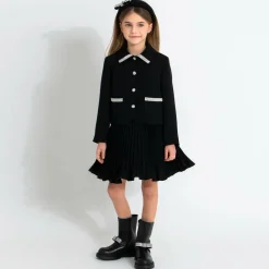 Elie Saab Coats & Jackets*Girls Black Crêpe Diamanté Blazer