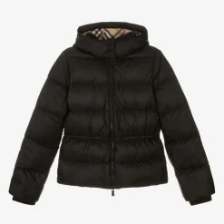 Burberry Coats & Jackets*Girls Black Down Puffer Coat