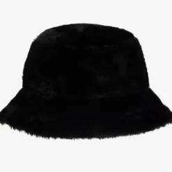Juicy Couture Hats*Girls Black Faux Fur Bucket Hat