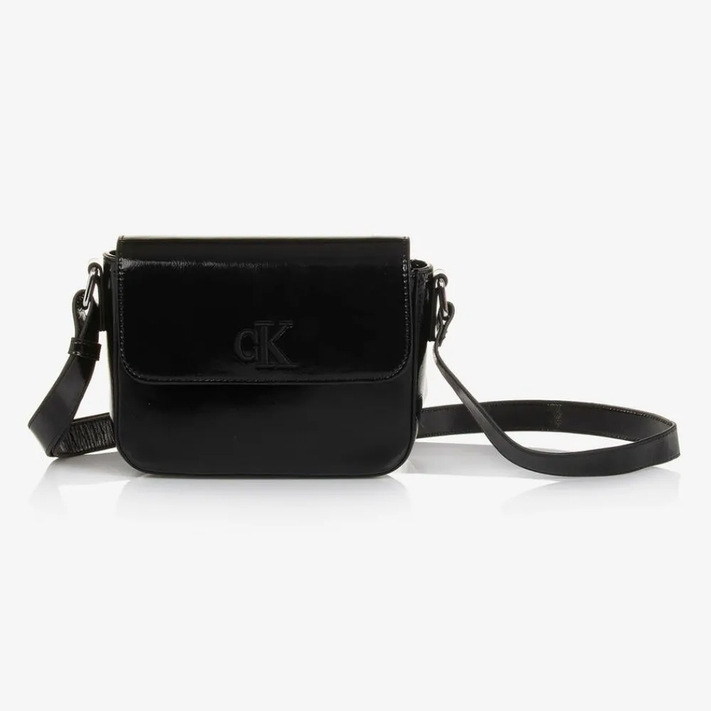Calvin Klein Bags*Girls Black Faux Leather Handbag (20cm)