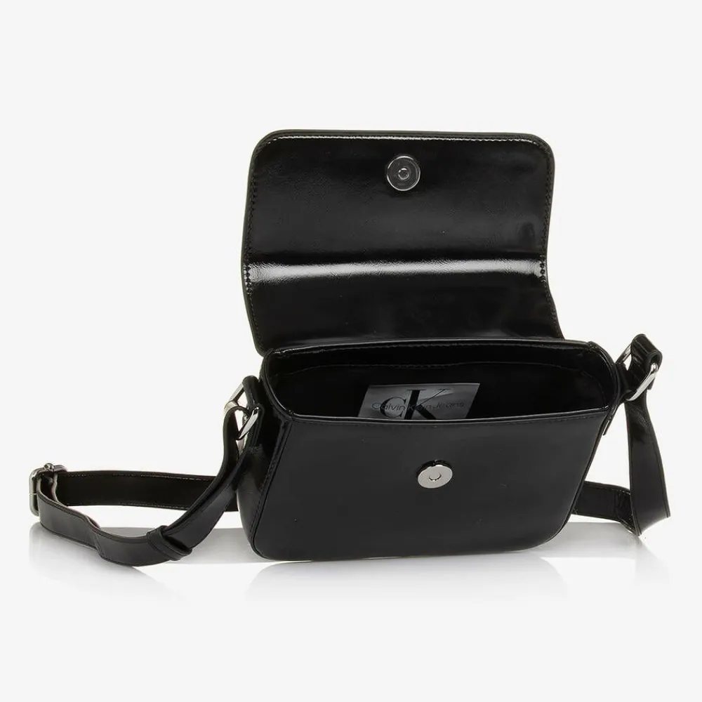 Calvin Klein Bags*Girls Black Faux Leather Handbag (20cm)
