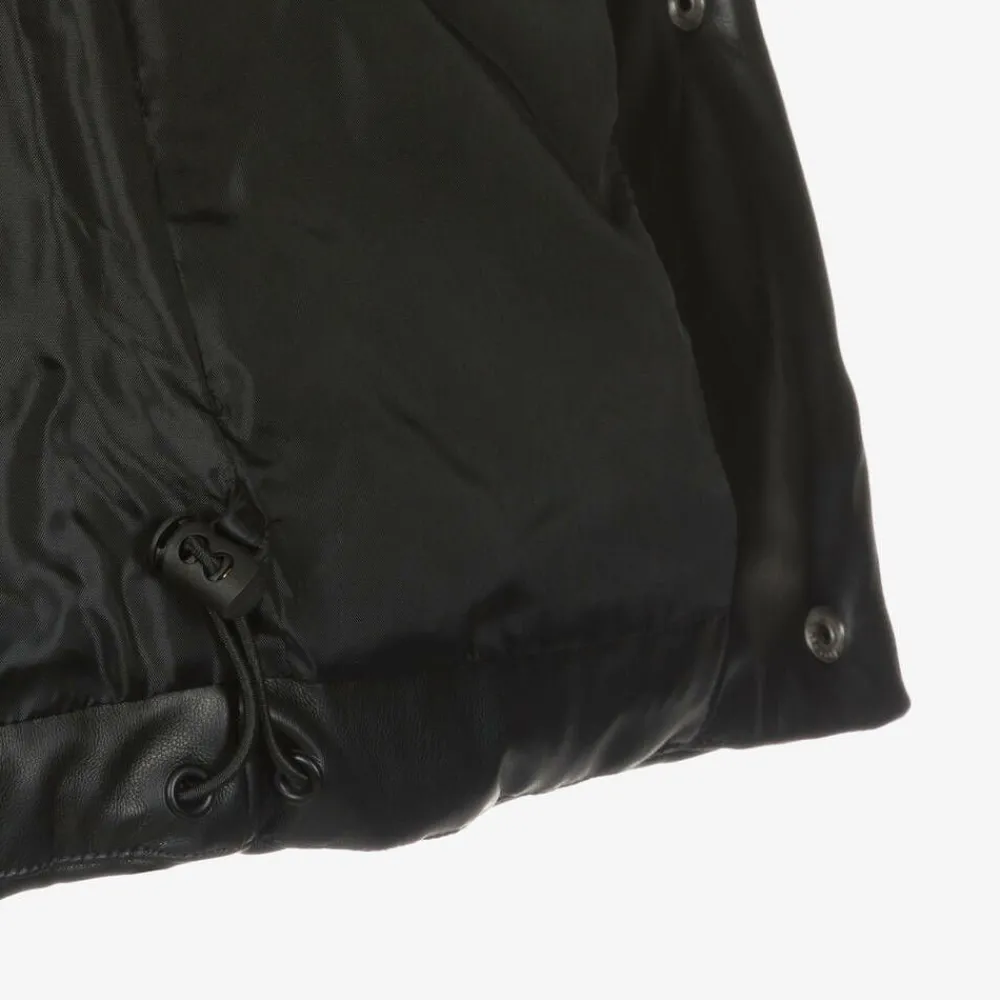 Mayoral Coats & Jackets*Girls Black Faux Leather Puffer Gilet