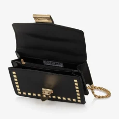 Fun amp; Fun Bags*Girls Black Faux Leather Shoulder bag (19cm)