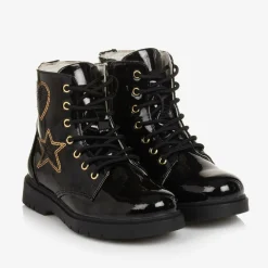 Lelli Kelly Boots|Boots*Girls Black Faux Patent Leather Boots