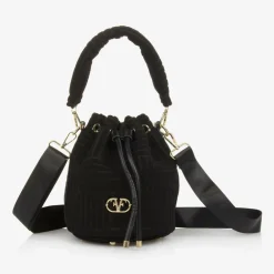 Fun amp; Fun Bags*Girls Black Felted Fabric Bag (27cm)