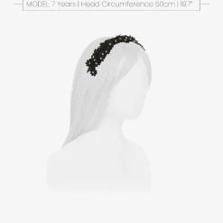 Sienna Likes To Party Hair Accessories*Girls Black Floral Hairband
