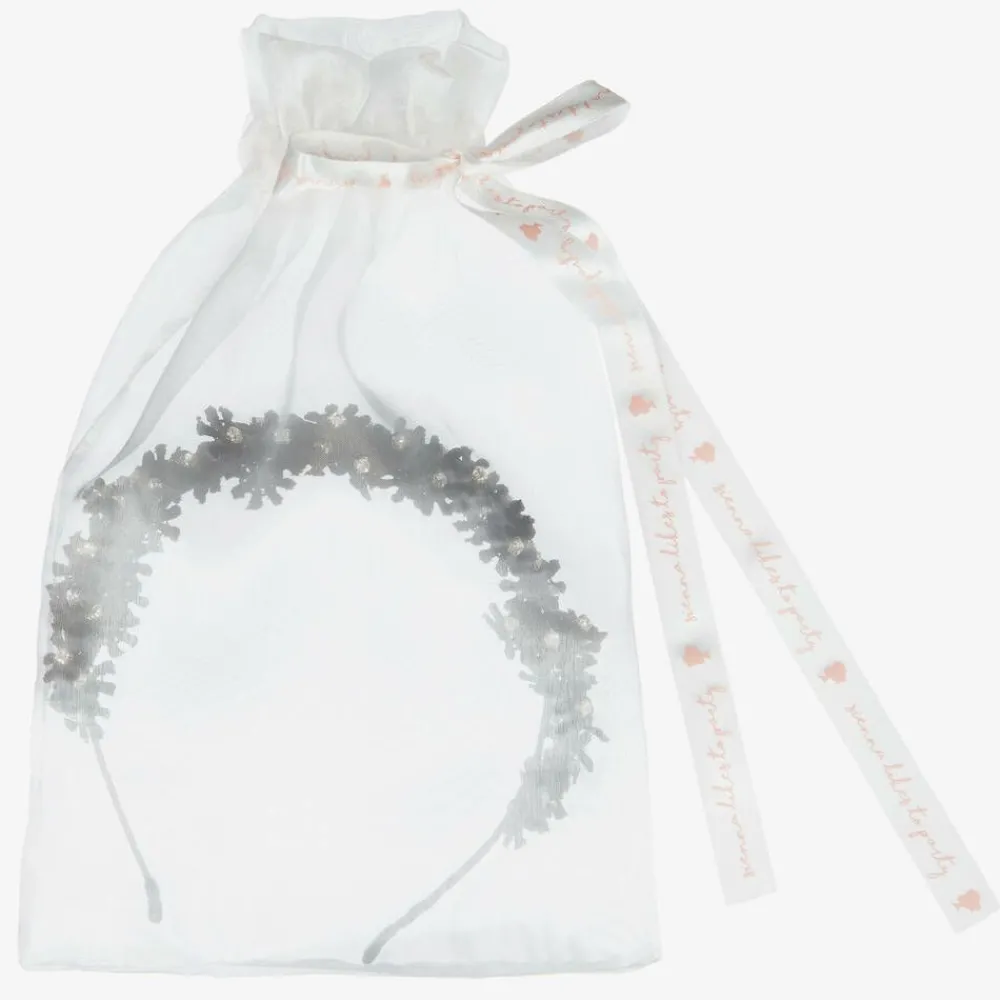 Sienna Likes To Party Hair Accessories*Girls Black Floral Hairband