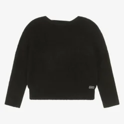 DKNY Tops*Girls Black Fluffy Knit Jumper