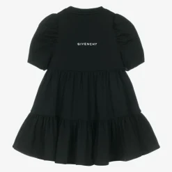 Givenchy Dresses*Girls Black 4G Logo Cotton Dress