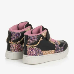 Lelli Kelly Trainers*Girls Black Glitter Bracelet High-Top Trainers