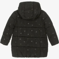 Mayoral Coats & Jackets*Girls Black Heart Puffer Coat