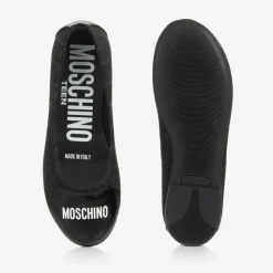 Moschino Pumps & Ballerinas|Pumps & Ballerinas*Girls Black Jacquard Ballerina Shoes