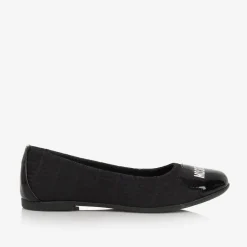 Moschino Pumps & Ballerinas|Pumps & Ballerinas*Girls Black Jacquard Ballerina Shoes
