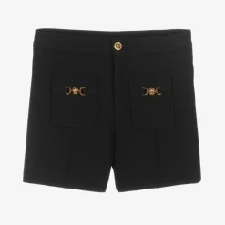 Versace Shorts*Girls Black Jersey Shorts